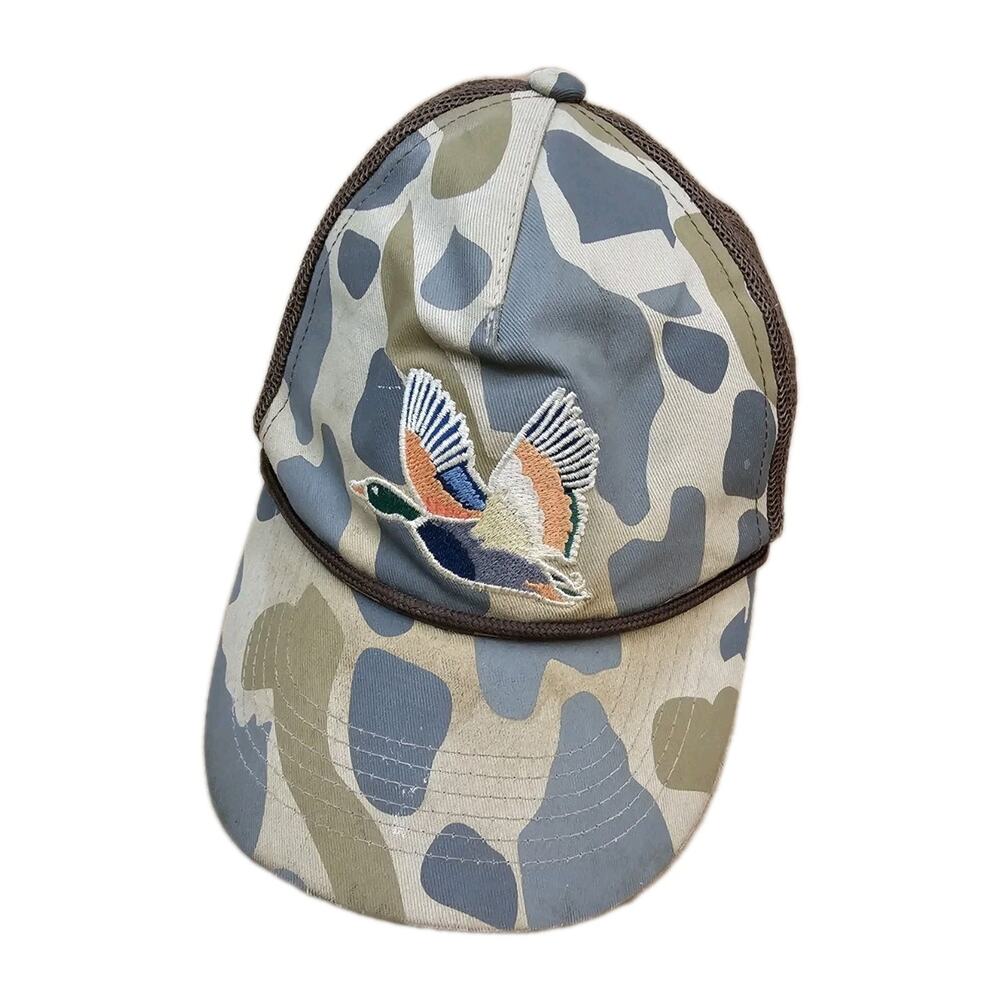 Burlebo Retro Camo Mesh Trucker Snapback Hat OSFA